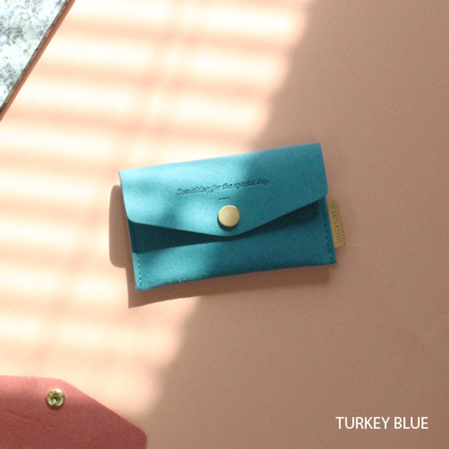 Turkey blue - Wanna be chamude flat pocket card case