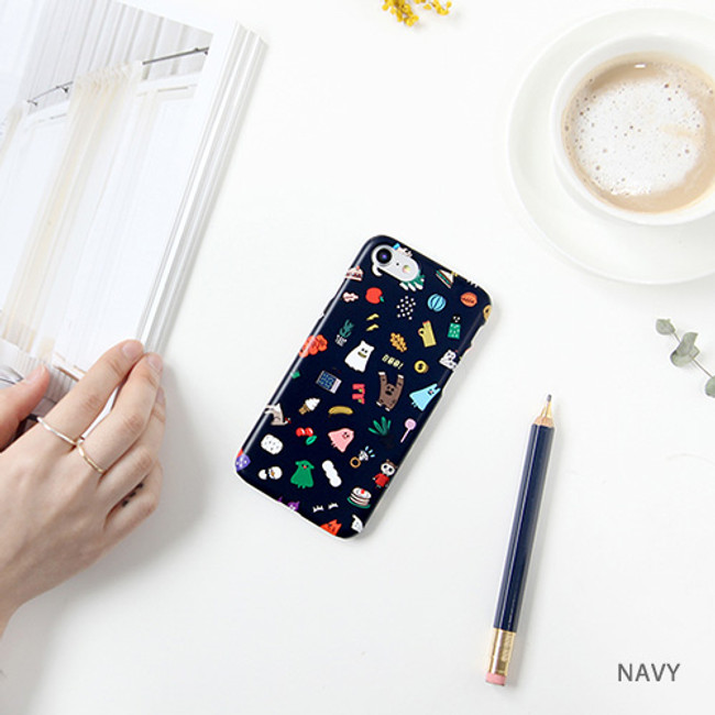 Navy - Ghostpop polycarbonate phone case for iPhone 7 