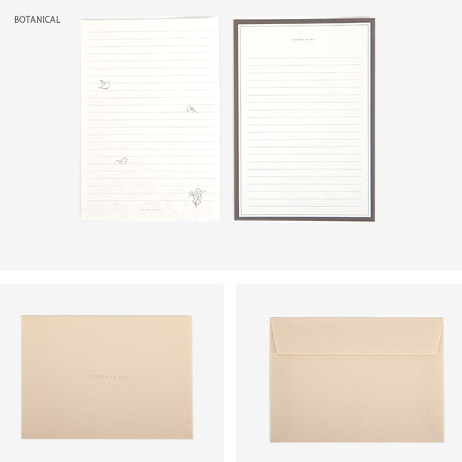 Botanical - Present your heart daily letter paper and envelope set 