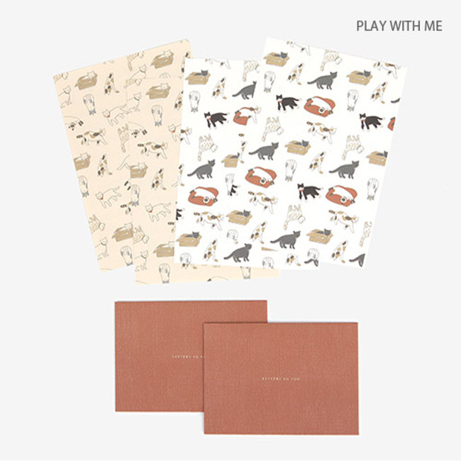 Play with me - Present your heart daily letter paper and envelope set 