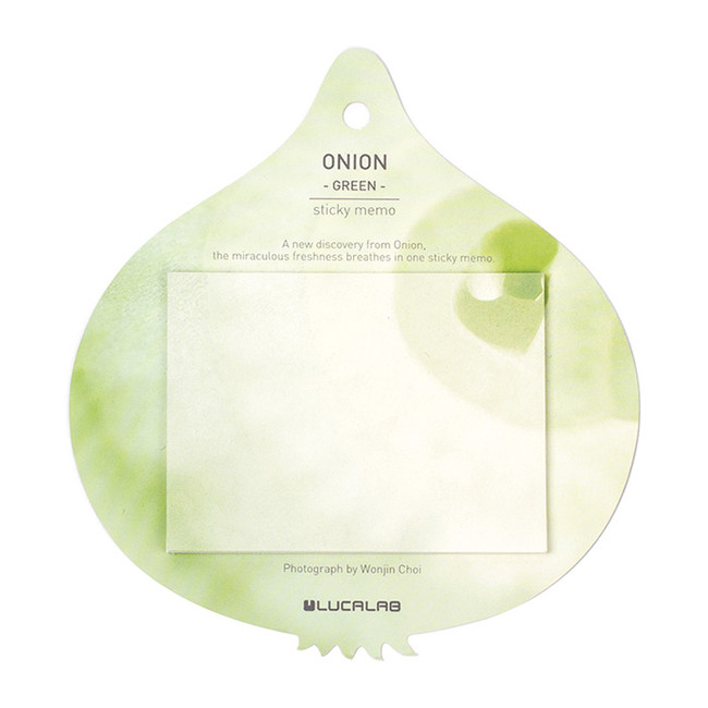 Green - Onion sticky memo notes