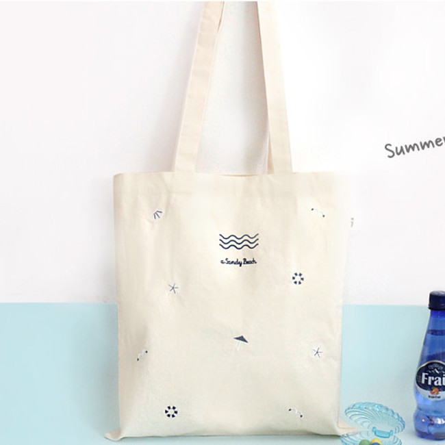 Pit a pat sandy beach eco tote bag