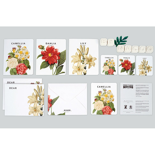 Flower illustration card set