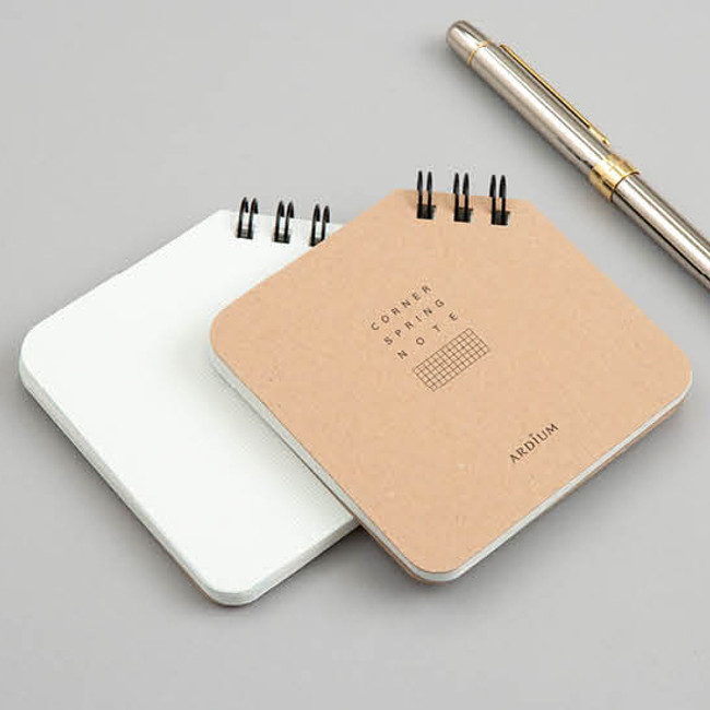 Corner mini spiral lined/grid notebook