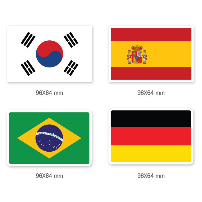 Composition of Flag PVC point sticker