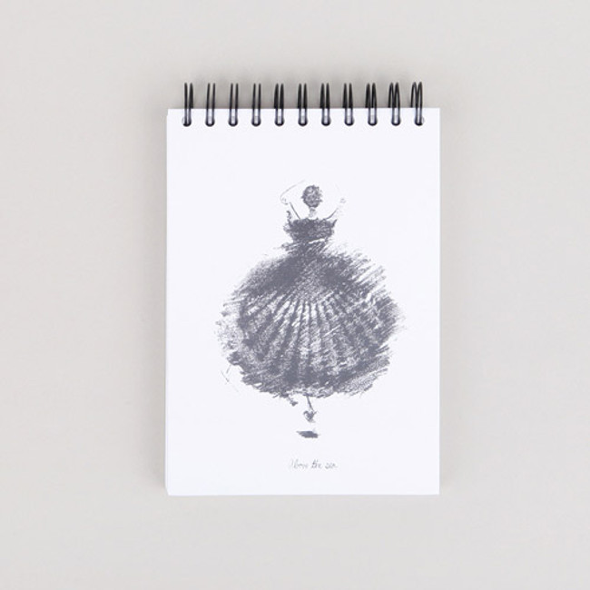 Above the sea spiral A5 drawing notebook