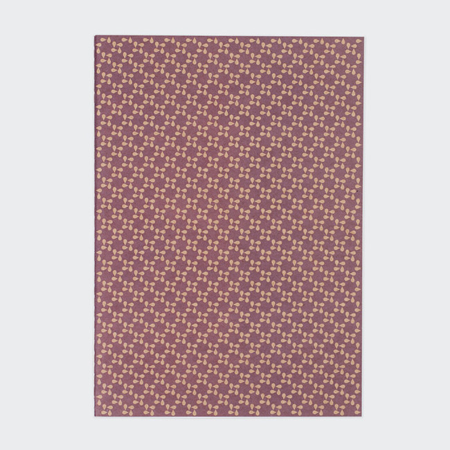 Vintage pattern sewn bound A5 lined notebook D 