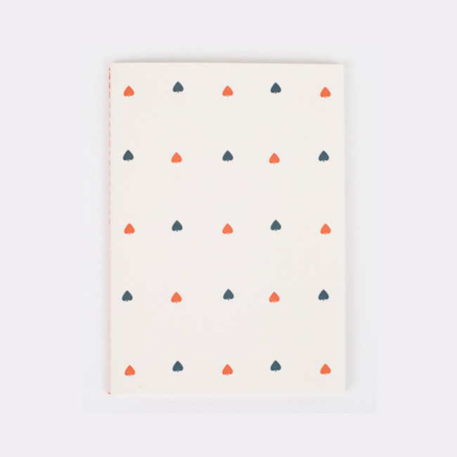 Spade pattern sewn bound A5 lined notebook 