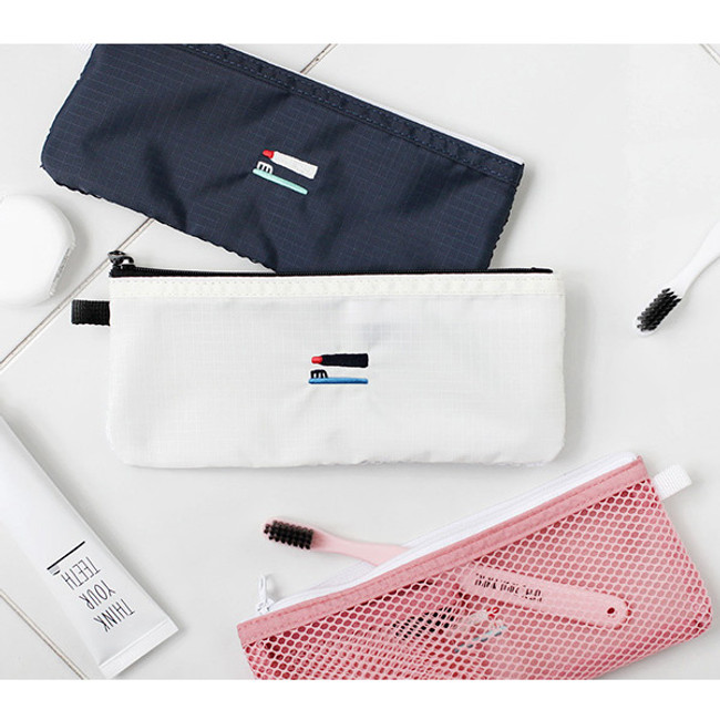 toothbrush - Travel toiletry bag and toothbrush pouch set 