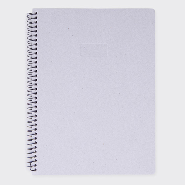 Mellow gray spiral lined notebook