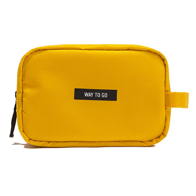 Yellow - Weekade daily makeup cosmetic pouch bag