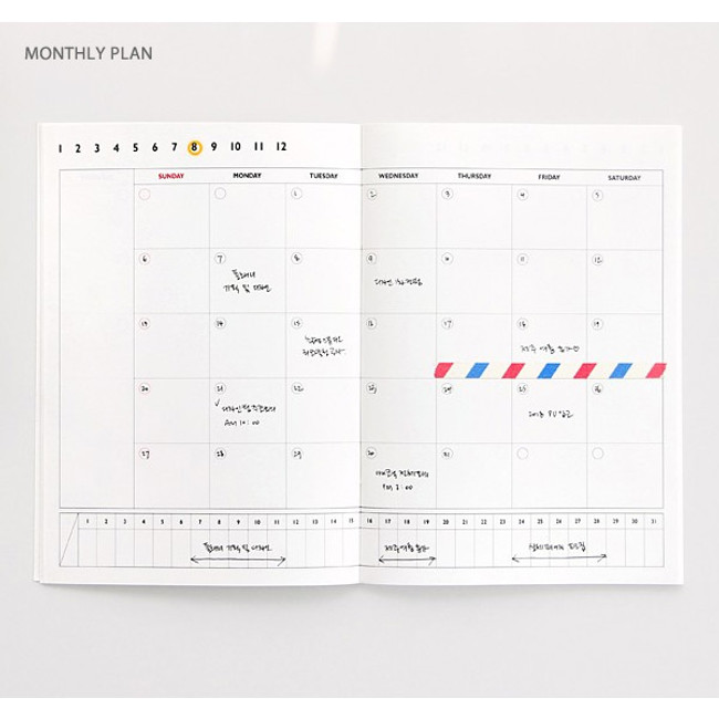 Monthly plan - Becoming 1 month undated planner scheduler 