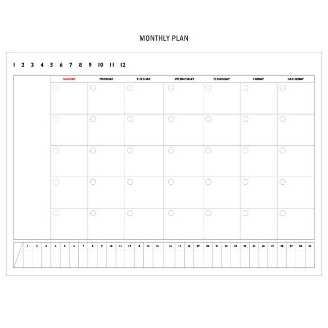 Monthly plan - Becoming 3 month undated planner scheduler 