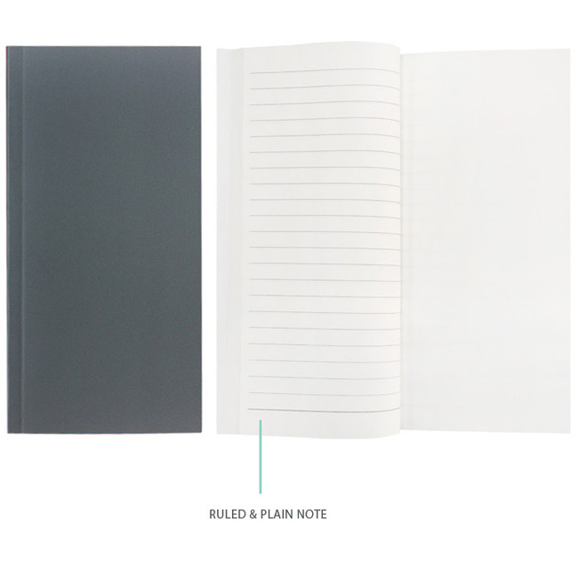 Lined and plain notebook