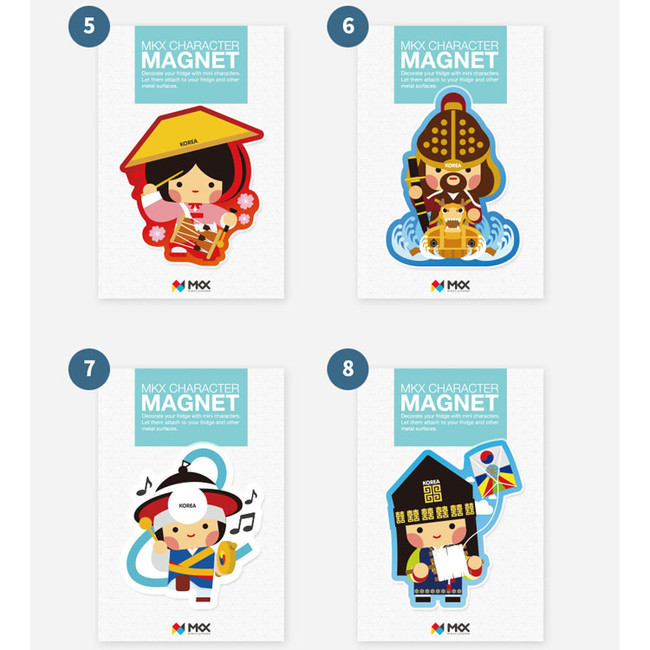 Korean traditional character magnet ver.2