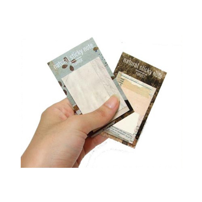  Natural sticky memo notes set