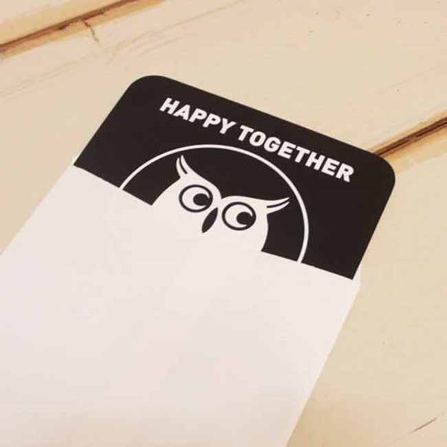 Happy together owl long message card