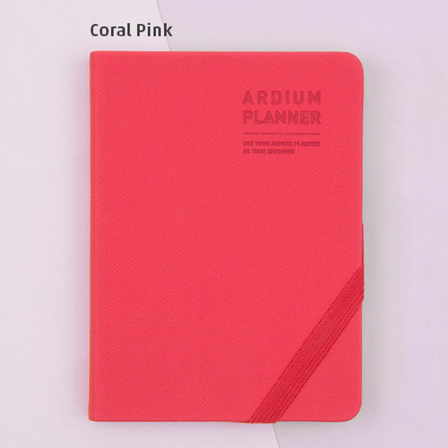 Coral pink - 2018 Simple dated small planner scheduler 