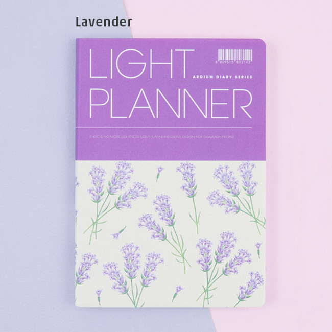 Lavender - 2018 Light dated planner scheduler