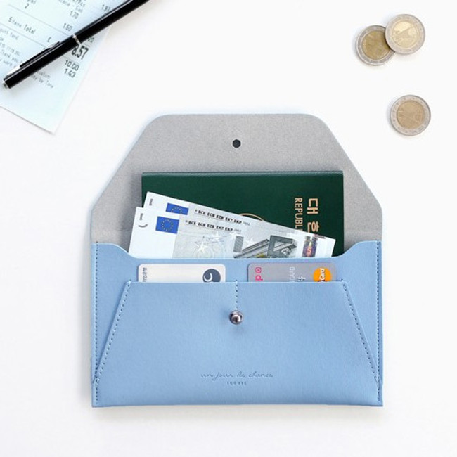 Serenity blue - Daily envelope style slim wallet