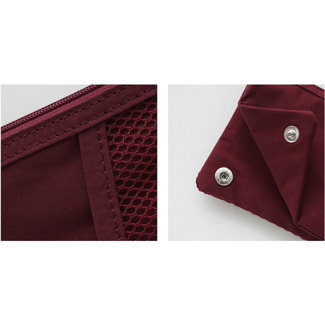 Detail of A low hill basic mesh pocket small pouch