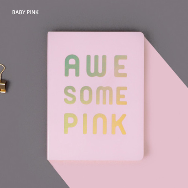 Baby pink - Awesome pink grid and plain notebook