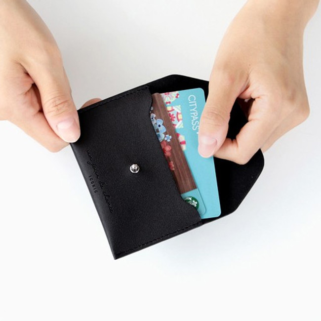 Black - Un jour de chance slim card case holder