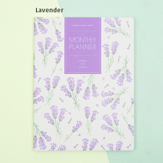 Lavender - 2018 Pattern dated monthly large planner