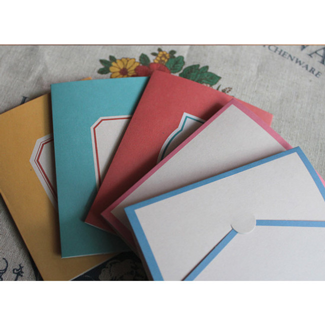 Vintage pattern small folded card set