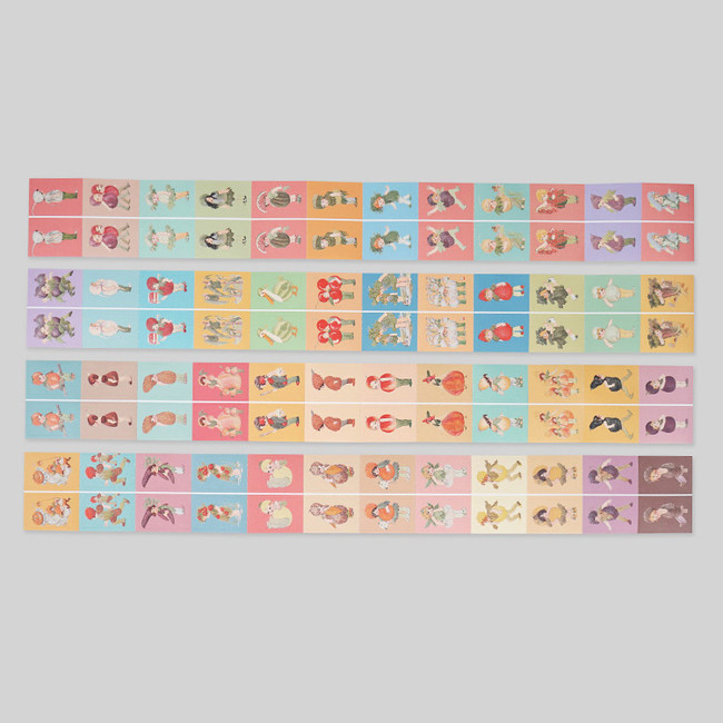 Composition of Sweety small label sticker set