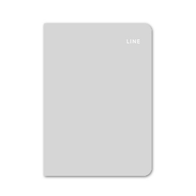 Gray lined notebook with grid note section