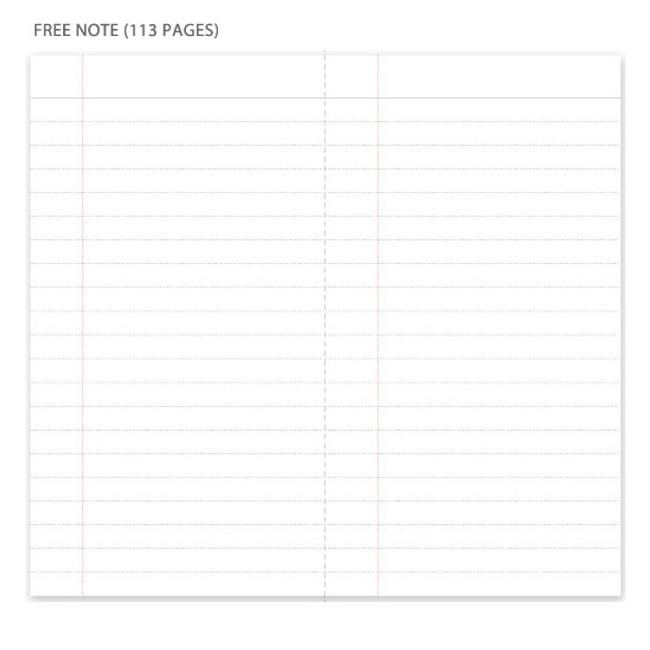 Free note - Slim undated monthly planer notebook