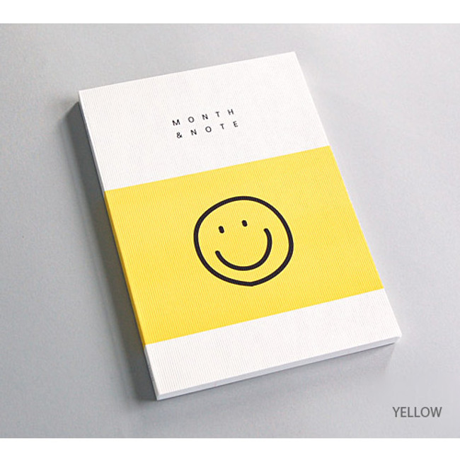 Yellow - Smile undated monthly planer notebook