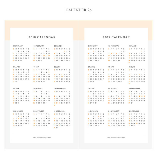 Calendar - 2018 Prism slim monthly dated planner scheduler