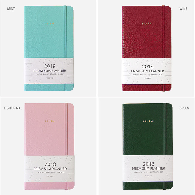 Colors of 2018 Prism slim monthly dated planner scheduler