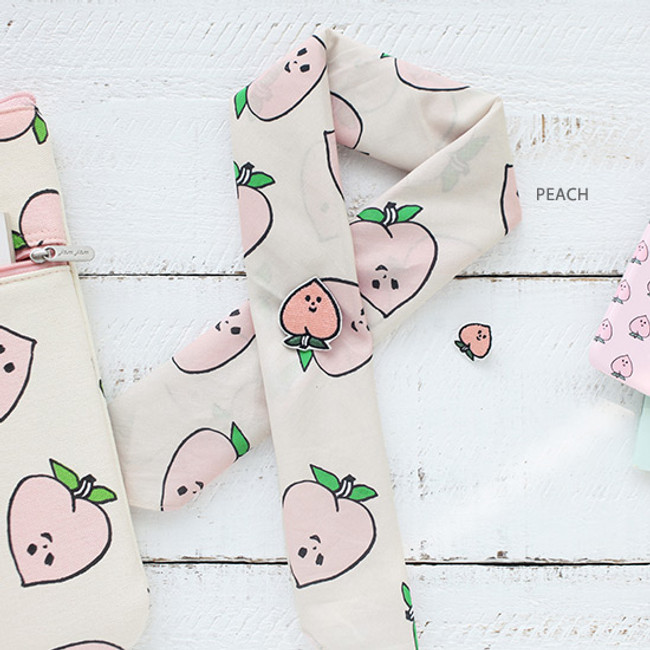 Peach - Jam Jam pattern hankie handkerchief