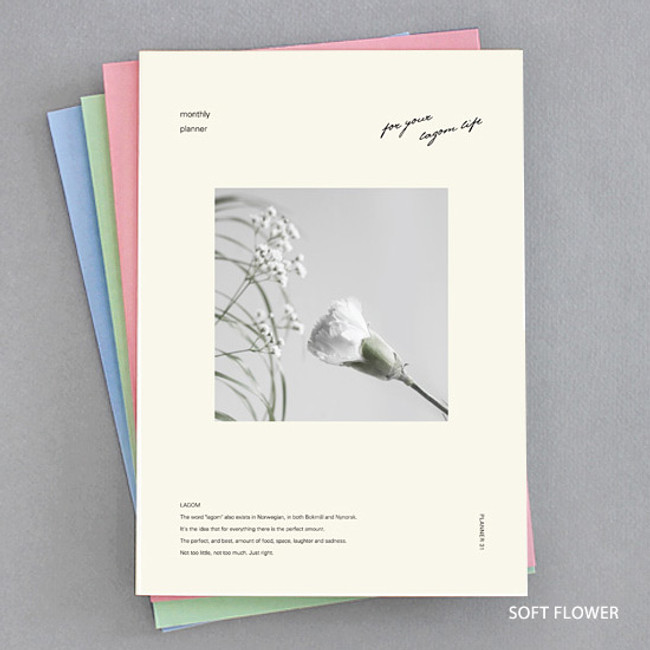 Soft flower - Lagom one month undated daily planner