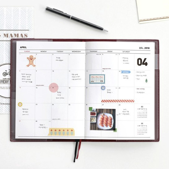 Monthly plan - 2018 The Medium dated weekly planner