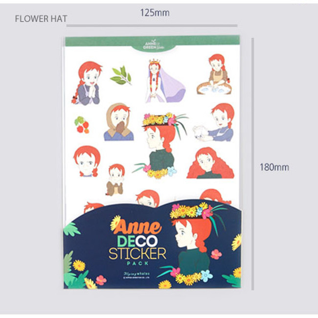 Flower hat - Anne of green gables deco sticker set