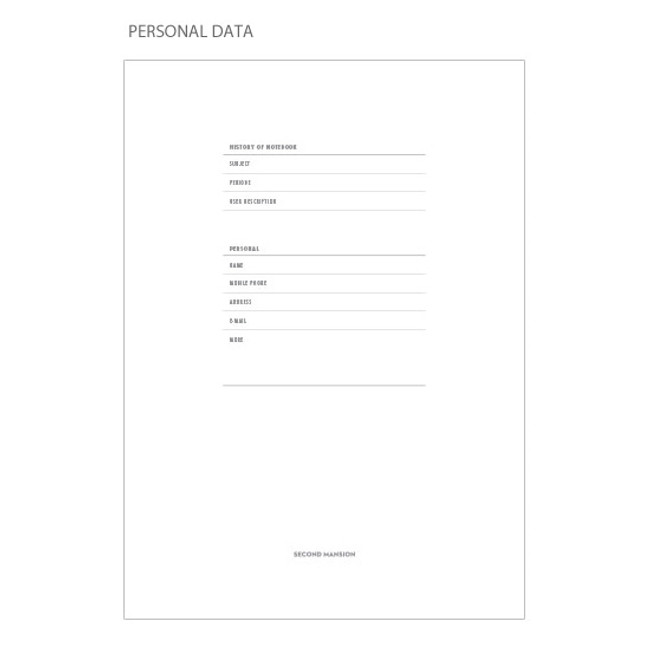Personal data - Yolo A5 undated weekly diary