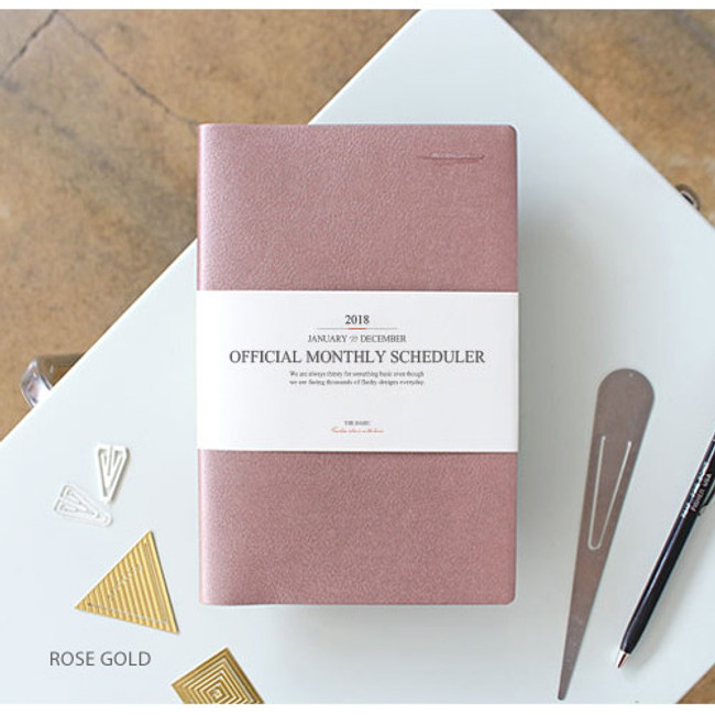 Rose gold - 2018 The basic official small dated monthly planner