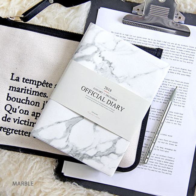 Marble - The Basic official undated diary notebook 