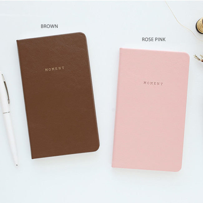 Brown, Rose pink - 2018 Moment small undated daily diary