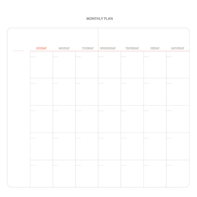 Monthly plan - 2018 Moment small undated daily diary