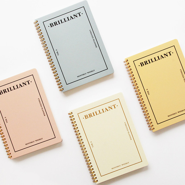 Brilliant spiral undated weekly diary scheduler