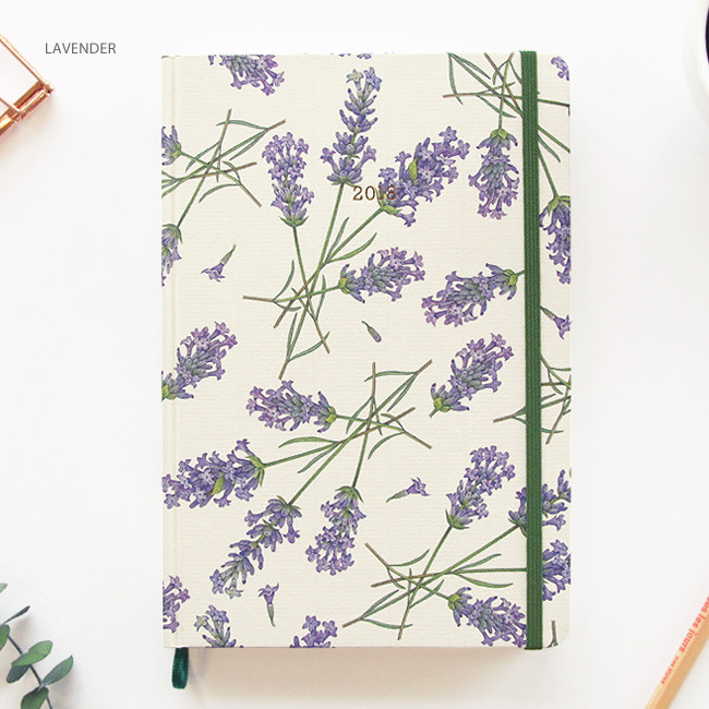 Lavender - 2018 Florence dated hardcover daily diary