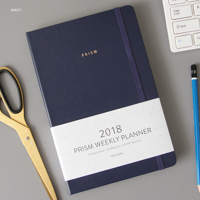 Navy - 2018 Prism dated weekly planner