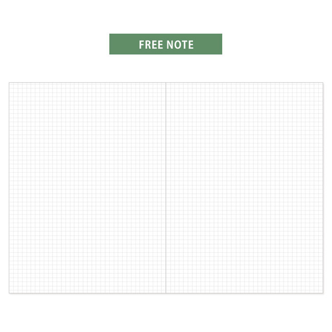 Free note - 2018 Coconut small dated weekly diary scheduler 