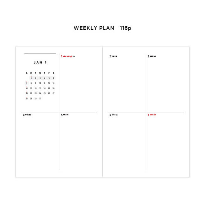 Weekly plan - 2018 Berlin dated weekly diary