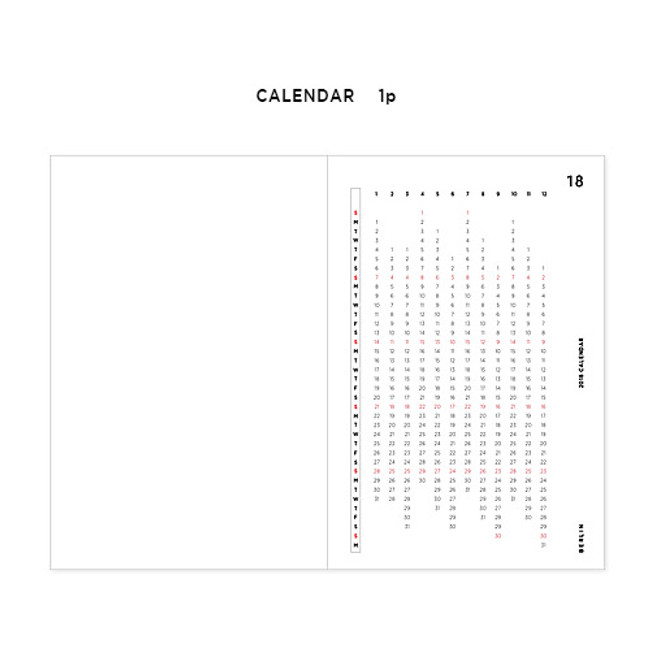 Calendar - 2018 Berlin dated weekly diary